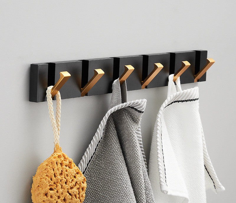 Minimalistic Invisible Hook Rack - Elevato Home Black Gold / Six hooks Organizer