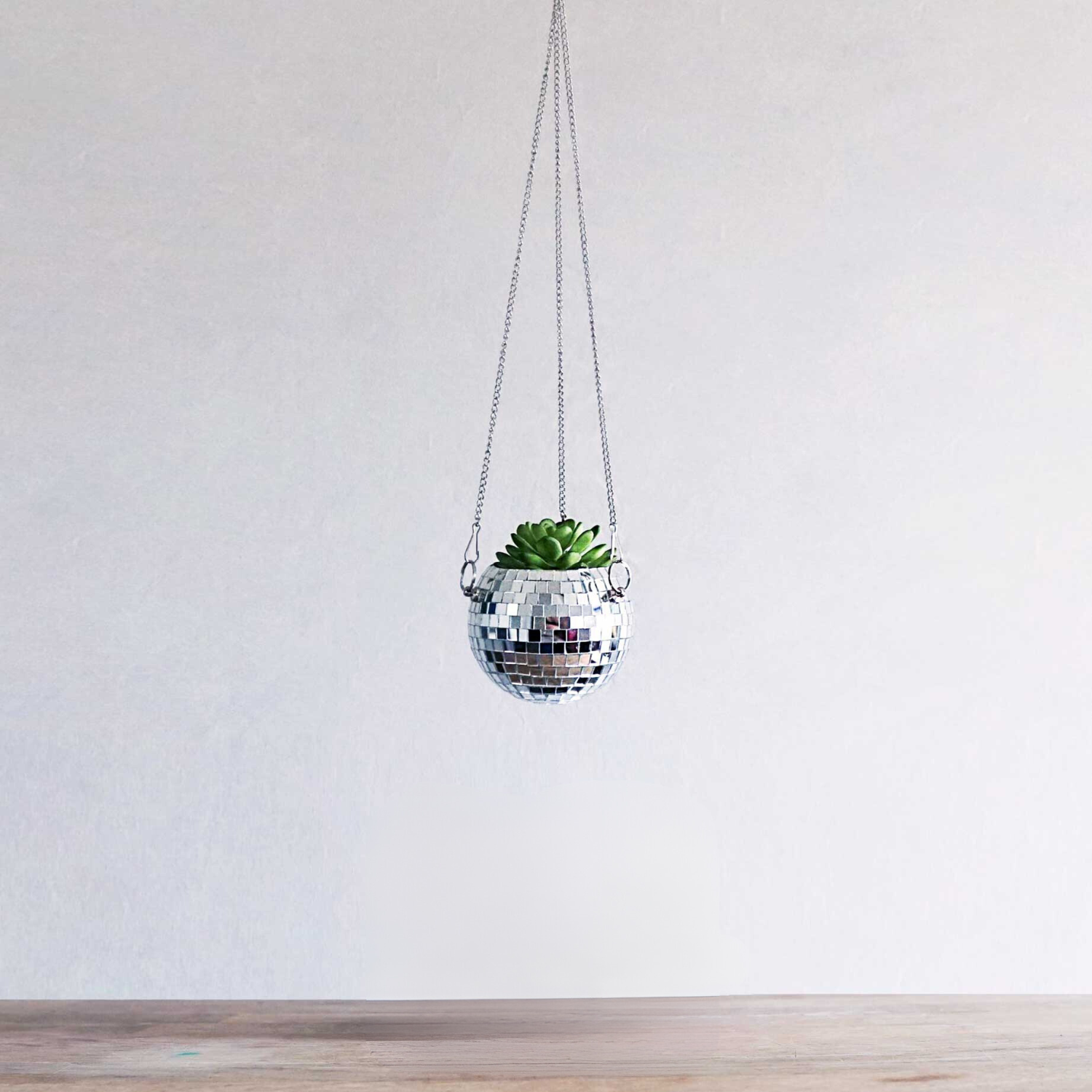 Disco Ball Hanging Planter
