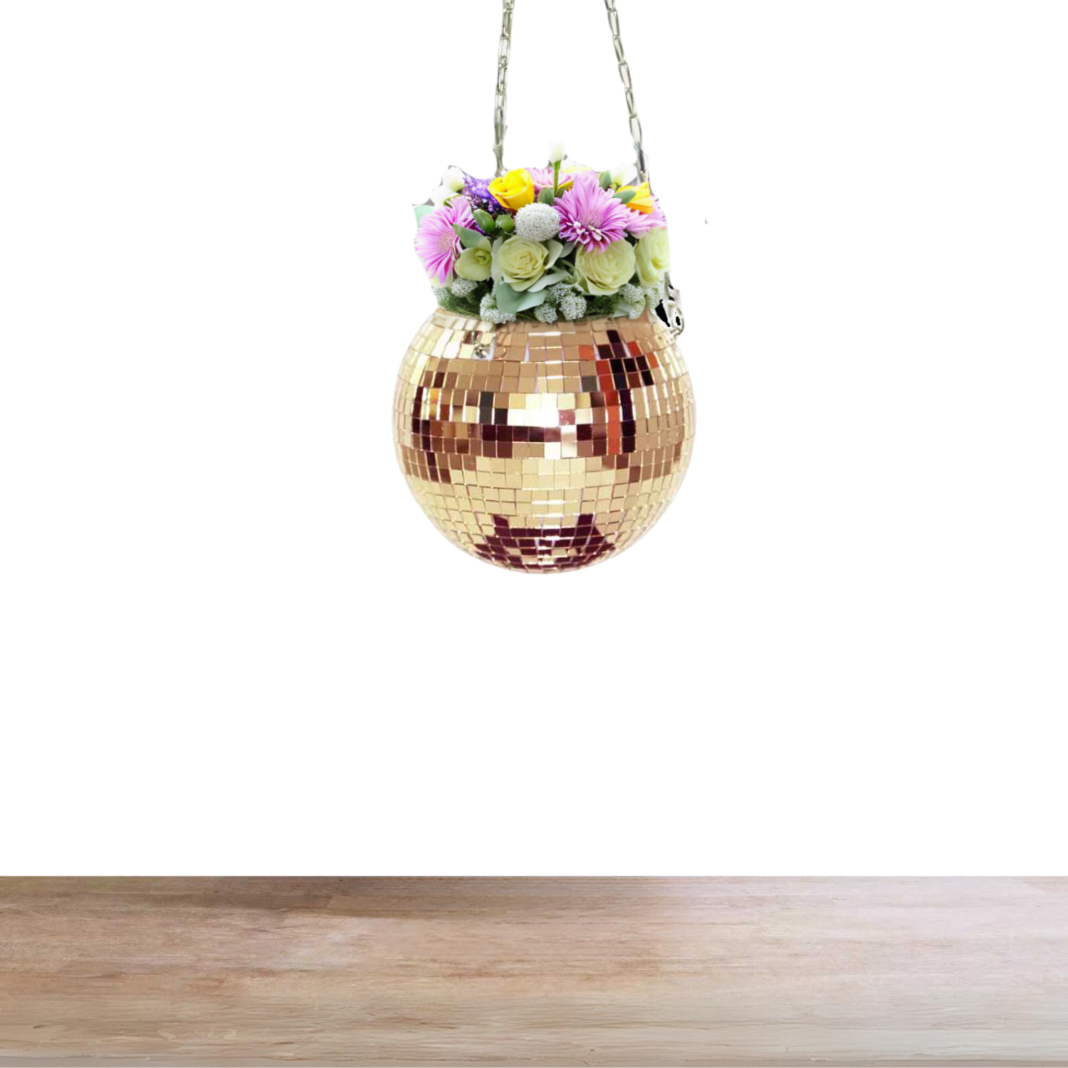 Disco Ball Hanging Planter