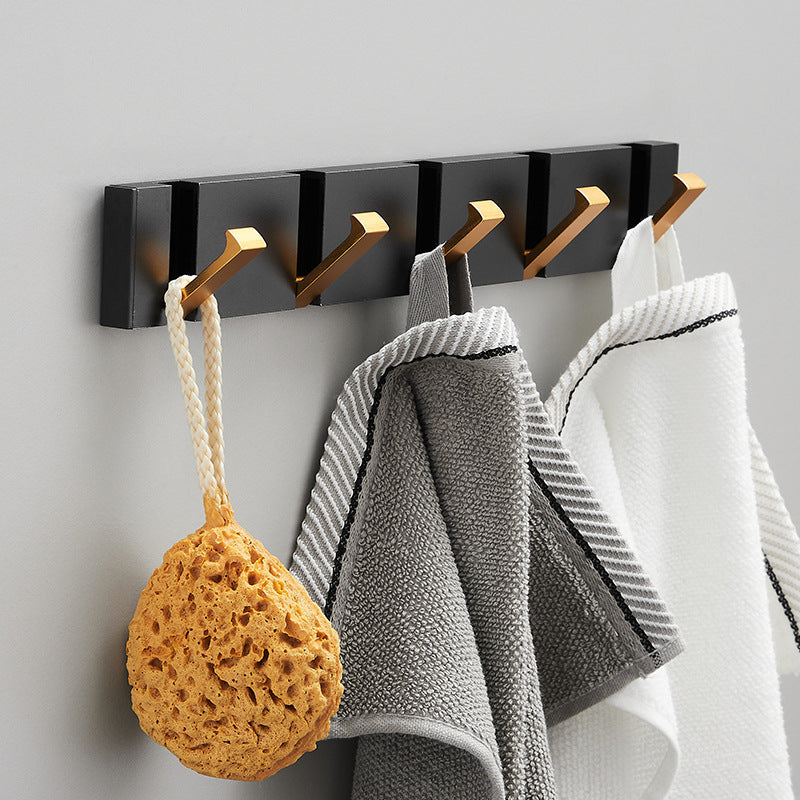 Minimalistic Invisible Hook Rack - Elevato Home Black Gold / Five hooks Organizer