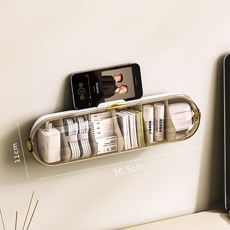 Data Cable Storage Box Wall Mounted - Elevato Home Pure white gold Organizer