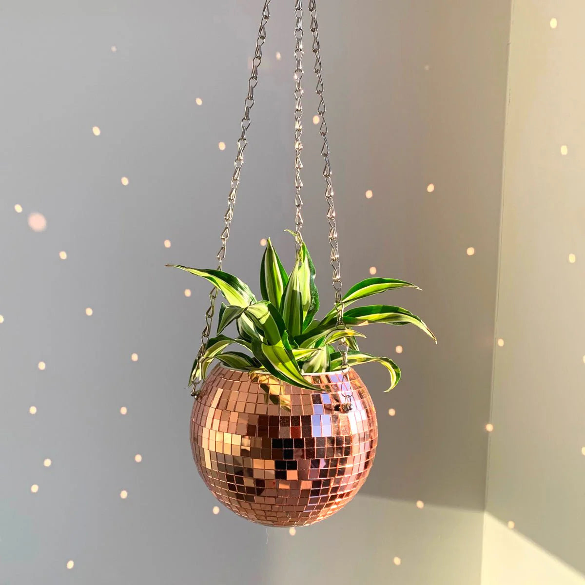 Disco Ball Hanging Planter