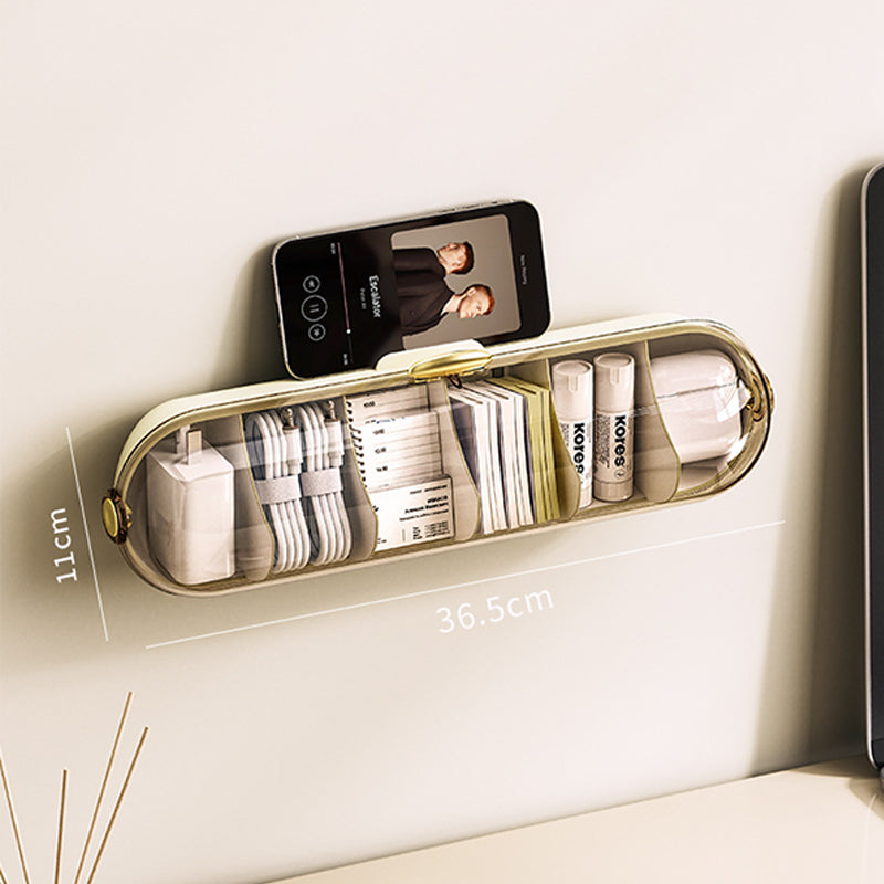 Data Cable Storage Box Wall Mounted - Elevato Home Cream platinum Organizer