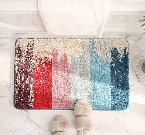 Colorful Stripes Bathroom Mat - Elevato Home Organizer