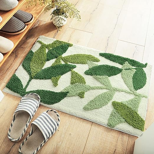 Leaves Pattern Bath Mat - Elevato Home Organizer
