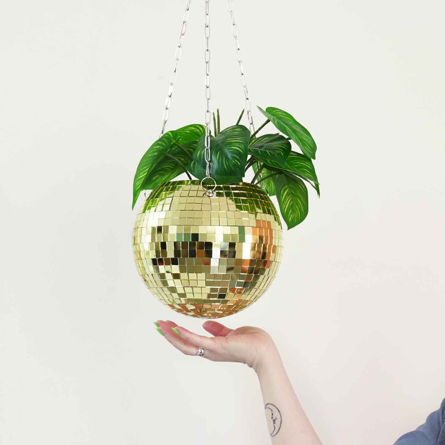 Disco Ball Hanging Planter