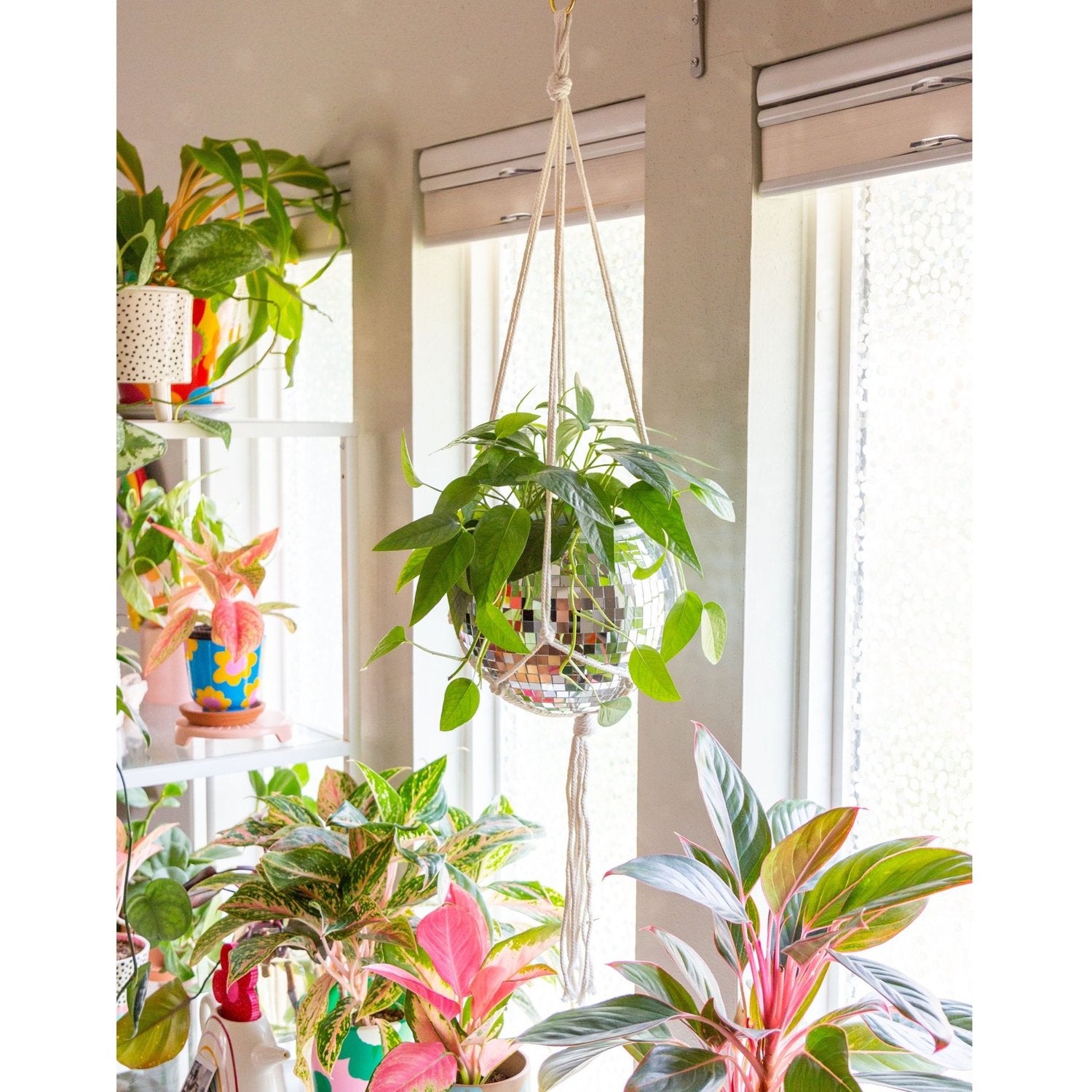 Disco Ball Hanging Planter