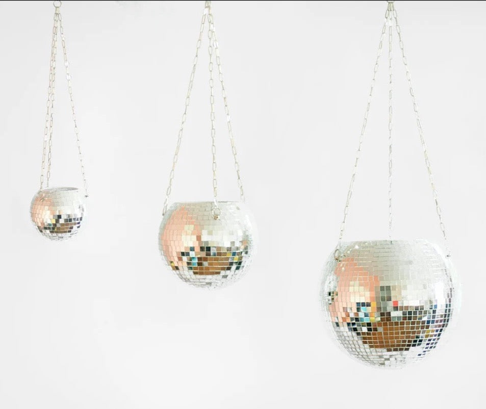 Disco Ball Hanging Planter