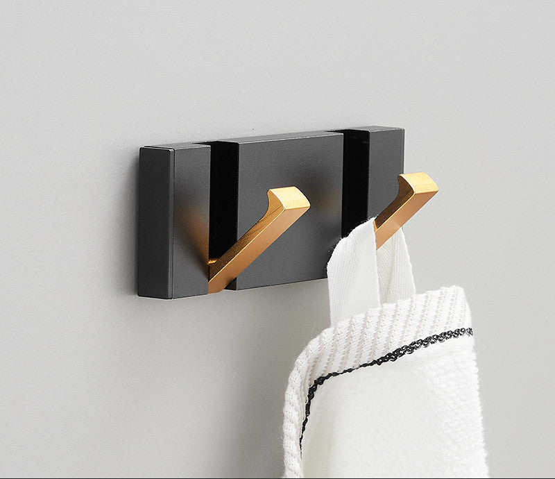 Minimalistic Invisible Hook Rack - Elevato Home Black Gold / Double hook Organizer