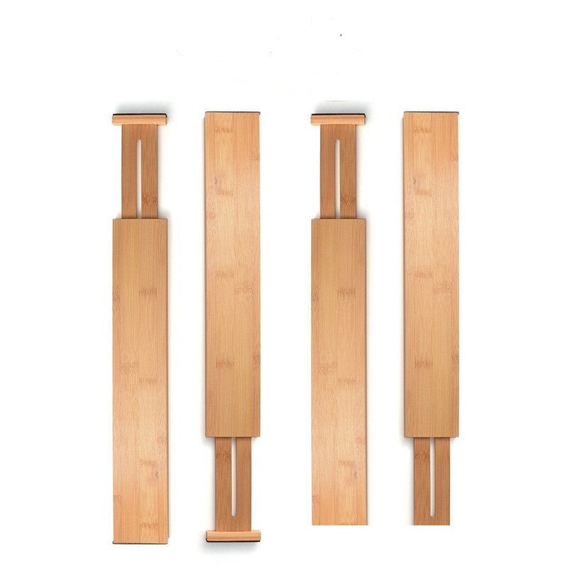 Bamboo Drawer Dividers - Elevato Home 4 Pcs 43x6x1.5 cm