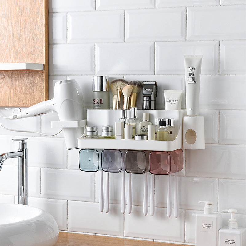 POLY Toothbrush Holder - Elevato Home With Hair Dryer Frame Organizer