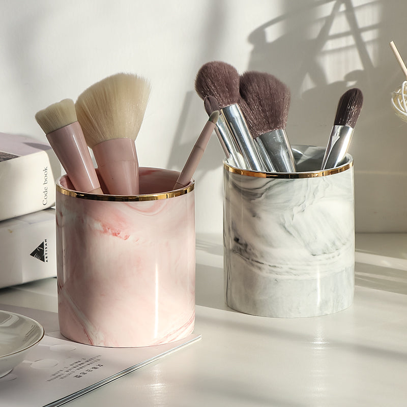 Marble Brush Holder - Elevato Home Organizer
