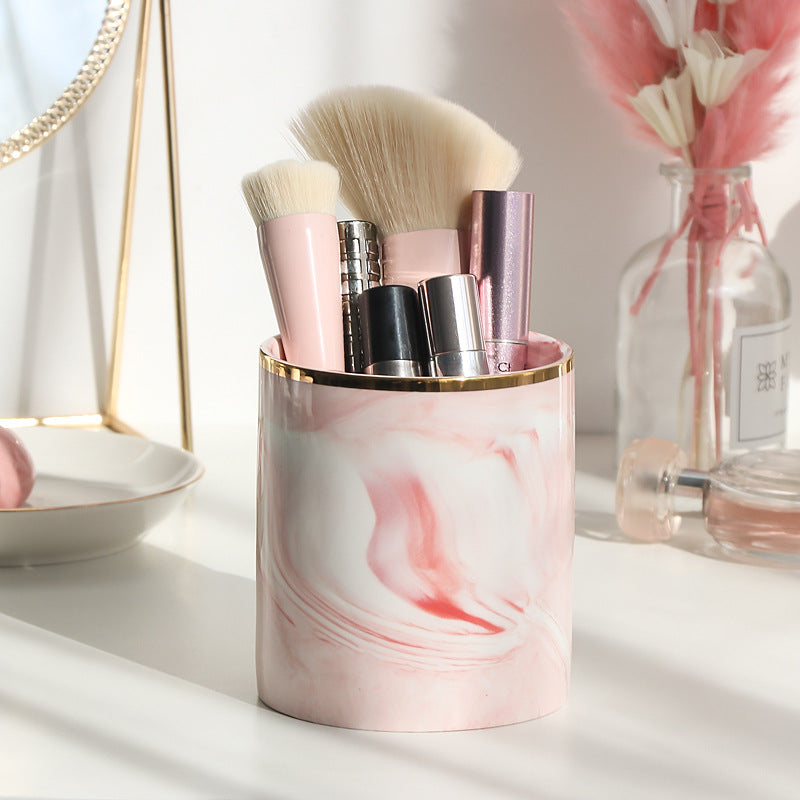 Marble Brush Holder - Elevato Home Organizer