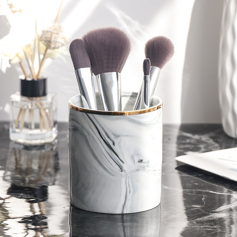 Marble Brush Holder - Elevato Home Organizer
