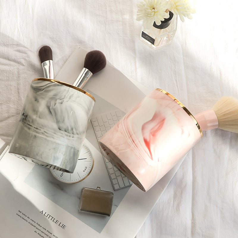 Marble Brush Holder - Elevato Home Organizer
