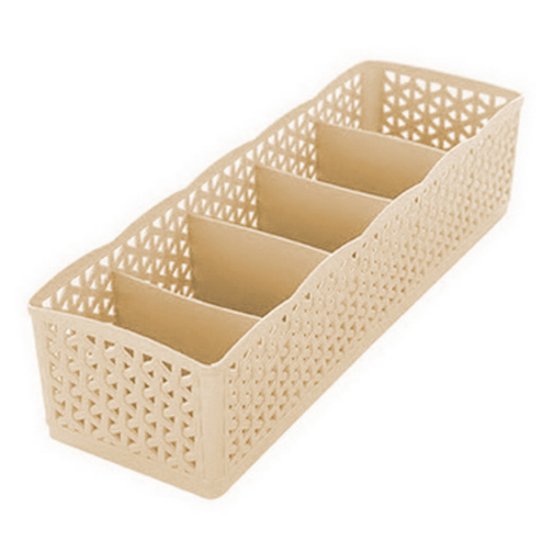 5 Cells Plastic Stackable Organizer - Elevato Home Apricot Organizer
