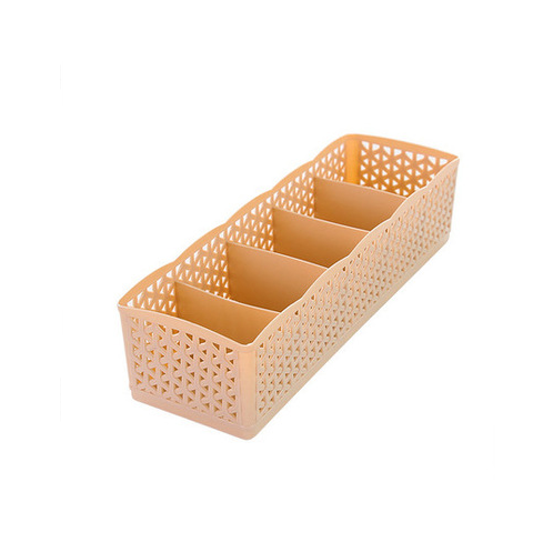 5 Cells Plastic Stackable Organizer - Elevato Home Beige Organizer