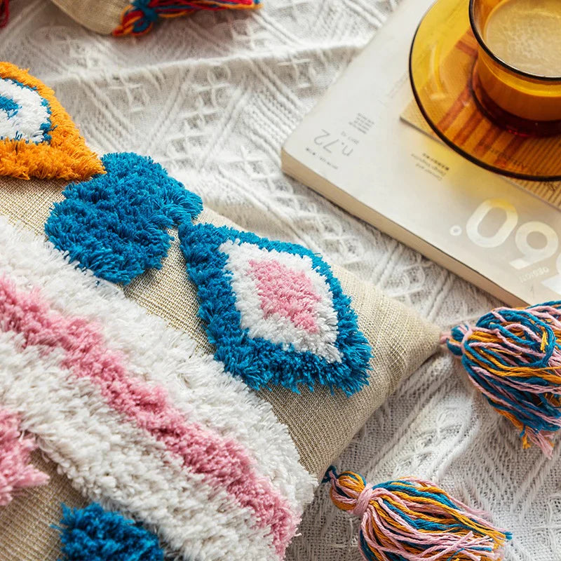 Geometric Shapes Tufted Pillow Cover - Elevato Home Decor