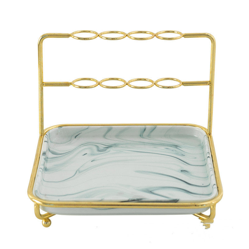 Duo Marble Tray - Elevato Home Grey Organizer