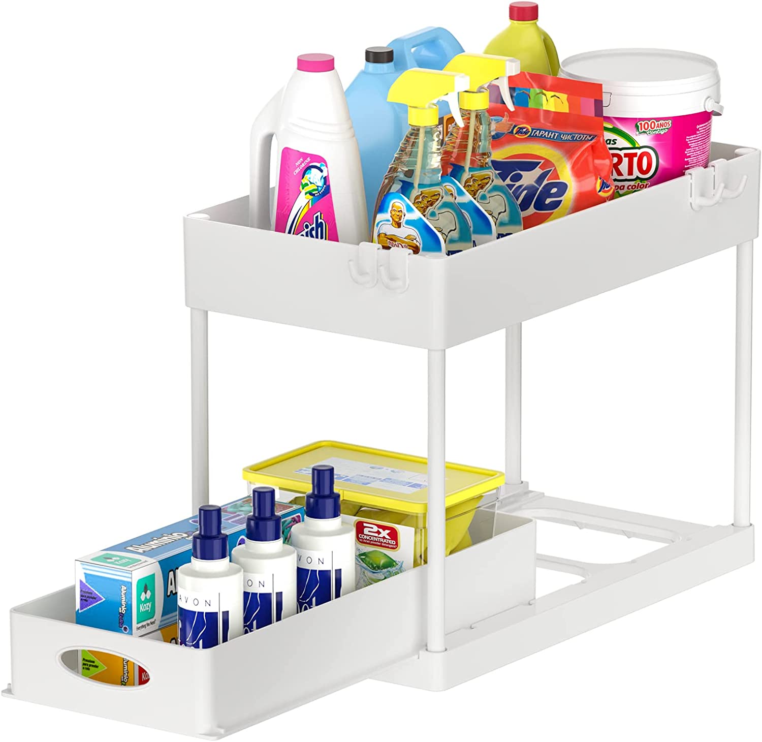 Under Sink Dual Sliding Organizer