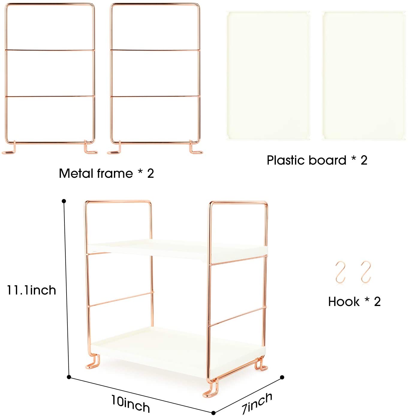 EVI Rose Gold Rack - Elevato Home Organizer