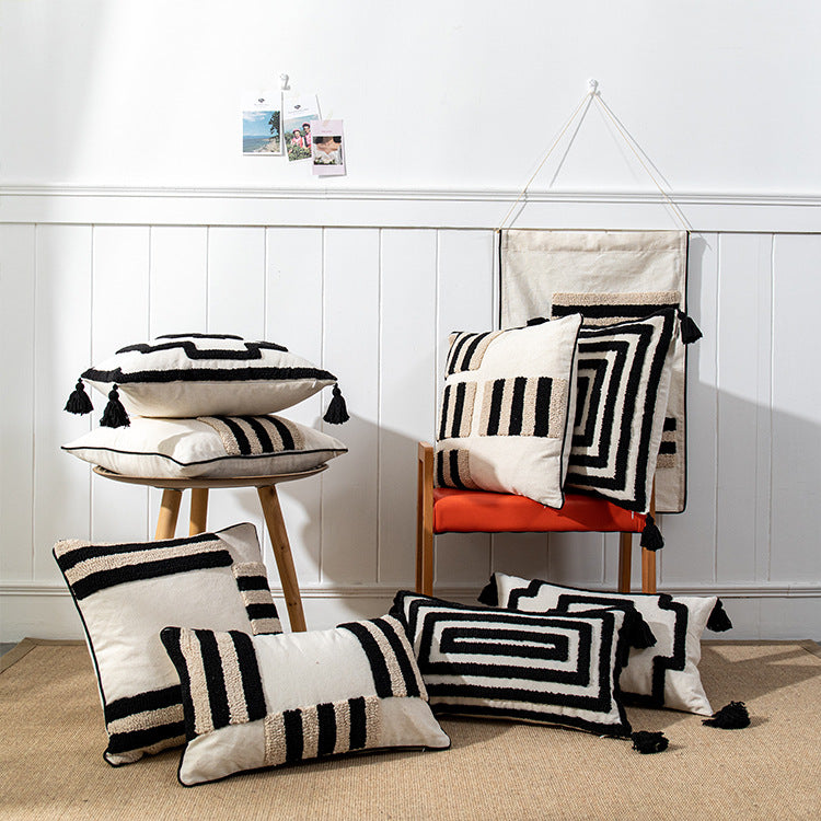B&W Pillow Cover - Elevato Home Decor