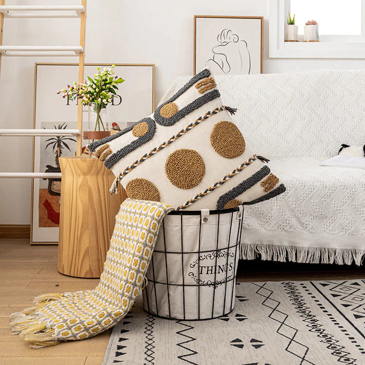SAND Geometric Pillow Cover - Elevato Home