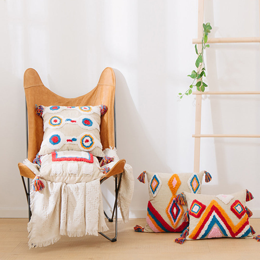 Geometric Shapes Tufted Pillow Cover - Elevato Home Decor