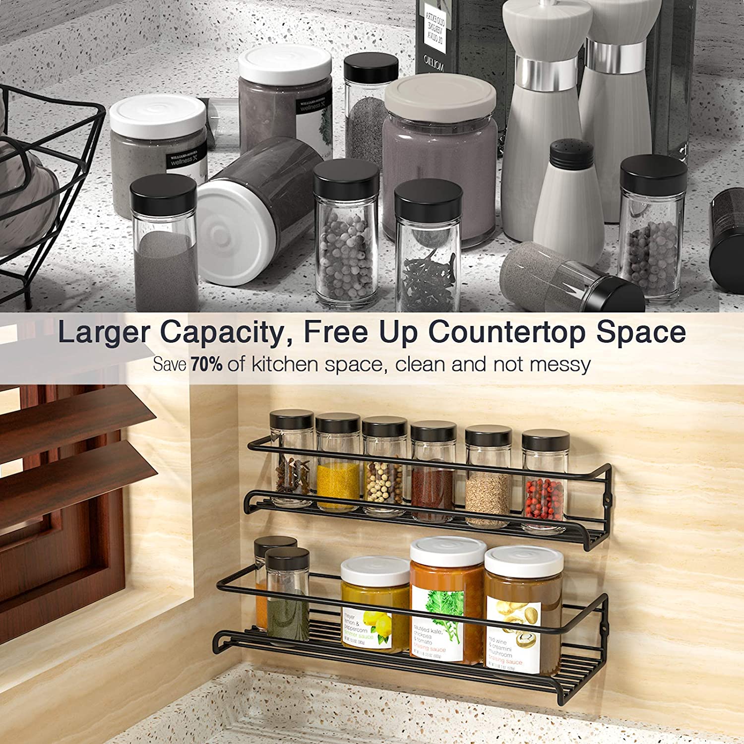 Metal Jar Rack - Elevato Home Organizer