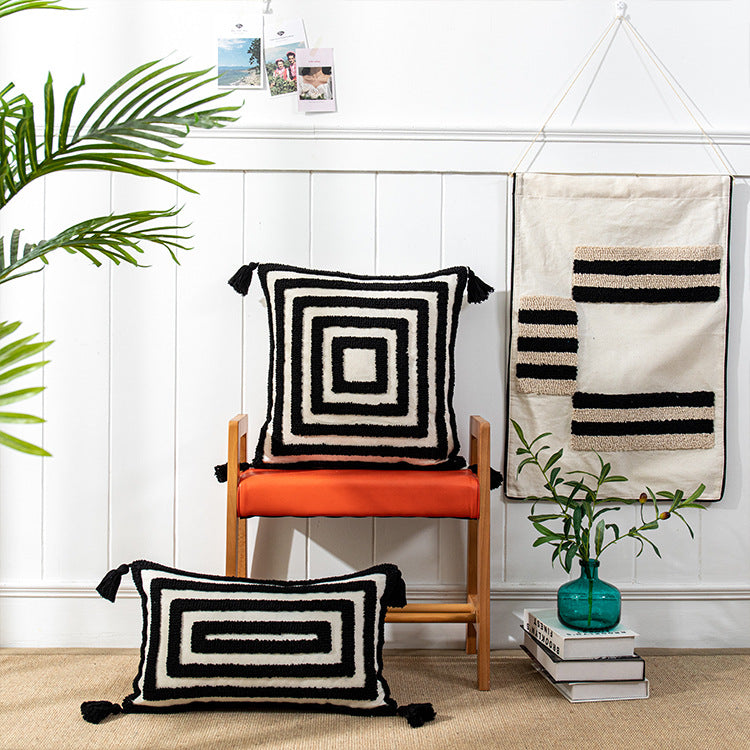 B&W Pillow Cover - Elevato Home Decor