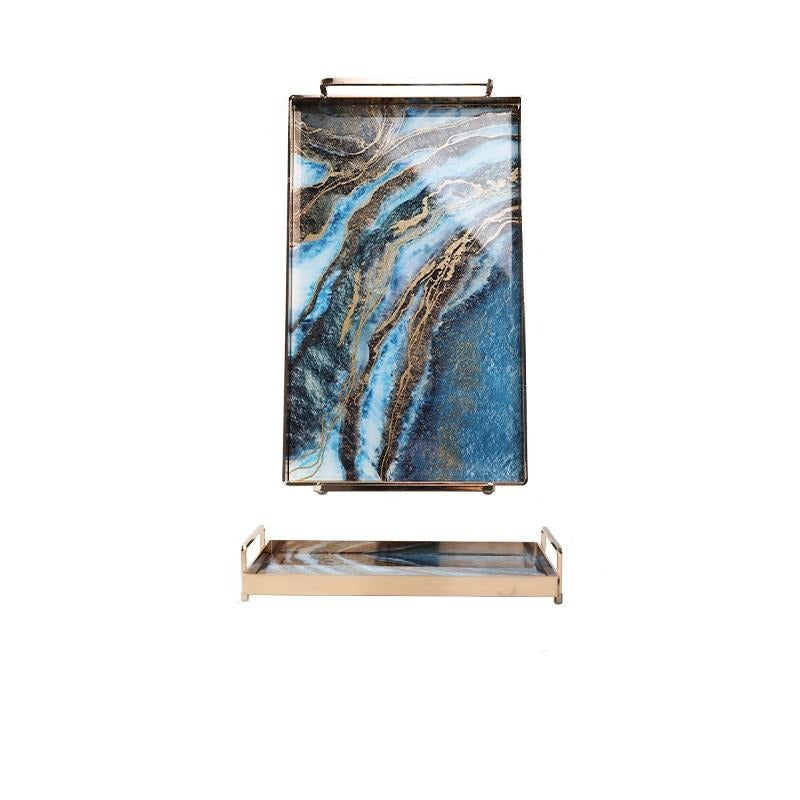 Luxurious Tray - Elevato Home Blue / L Decor