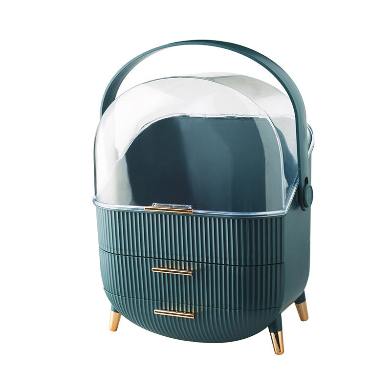 AURA Cosmetic Case - Elevato Home Luxury Green Organizer