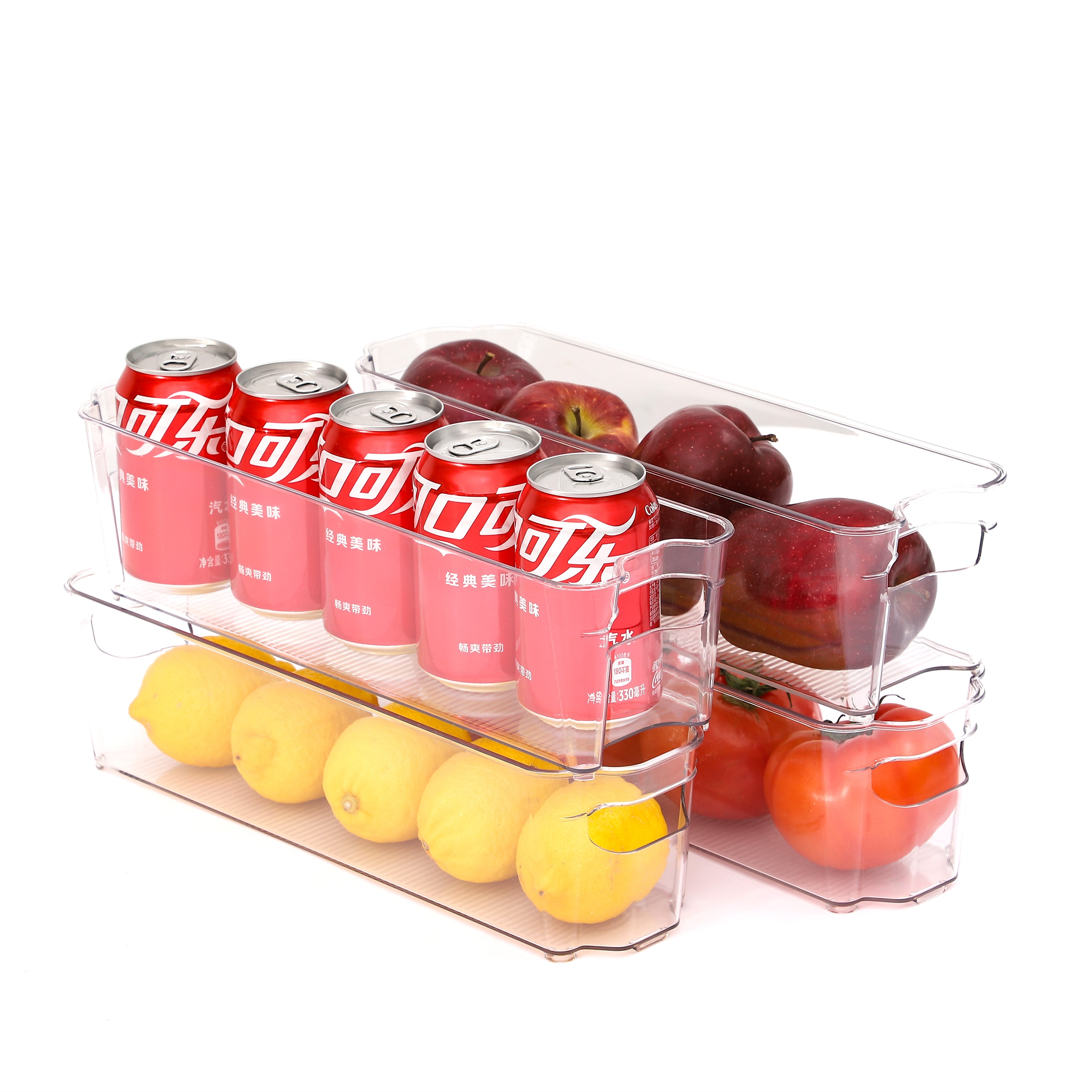 4 Pieces Of Narrow Refrigerator Organizer - Elevato Home Transparent / 4 Pieces Set Organizer