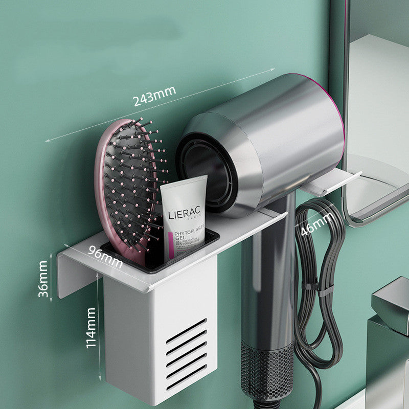 Hair Dryer Rack - Elevato Home Square Cup White Organizer