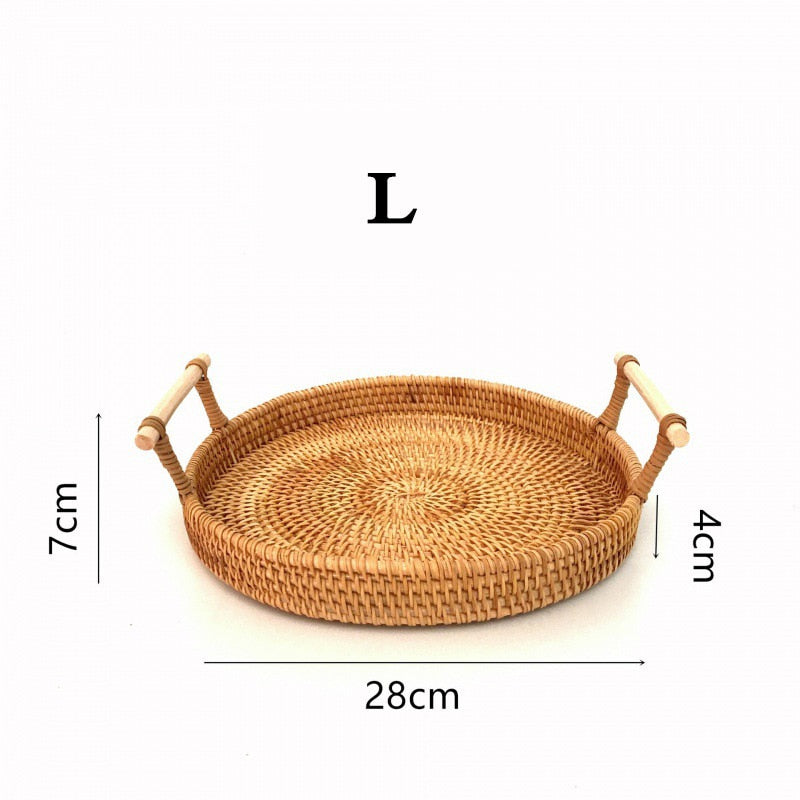 Artesia Rattan Tray - Elevato Home L Decor