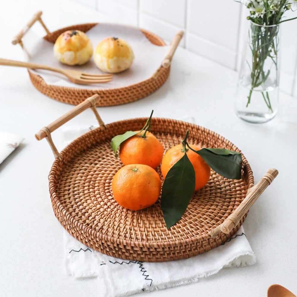 Artesia Rattan Tray - Elevato Home Decor