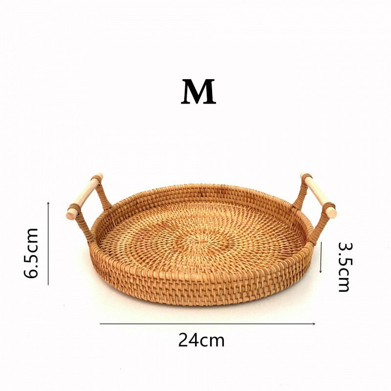 Artesia Rattan Tray - Elevato Home M Decor