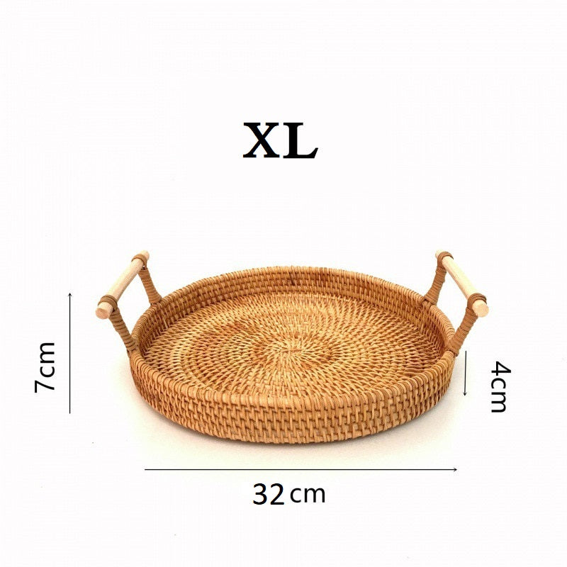 Artesia Rattan Tray - Elevato Home XL Decor