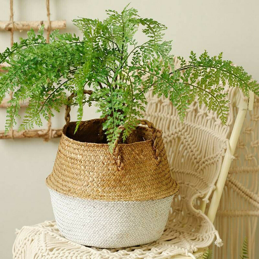 Wicker Foldable Planter Basket