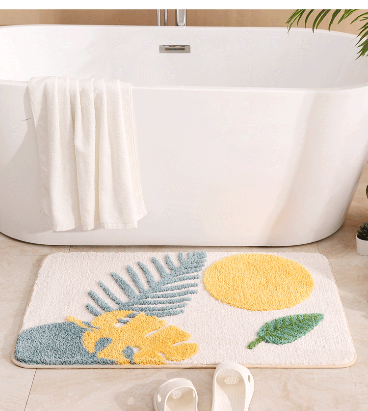 Bamboo Leaves Bathmat - Elevato Home Organizer