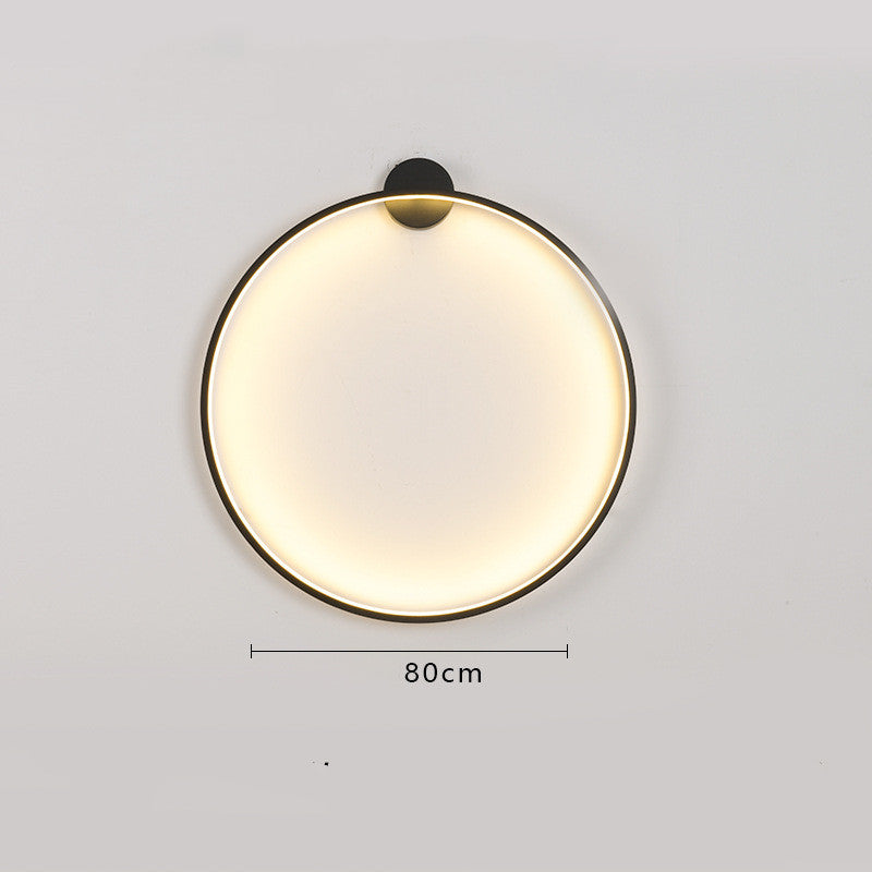 Minimalist Ring Shaped Wall Lamp - Elevato Home Three Color Changing Light / Ordinary Model / 80cm Organizer