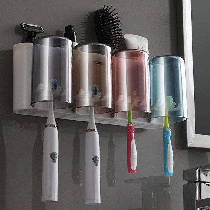 Multifunctional Toothbrush Holder - Elevato Home 4 Cups Organizer