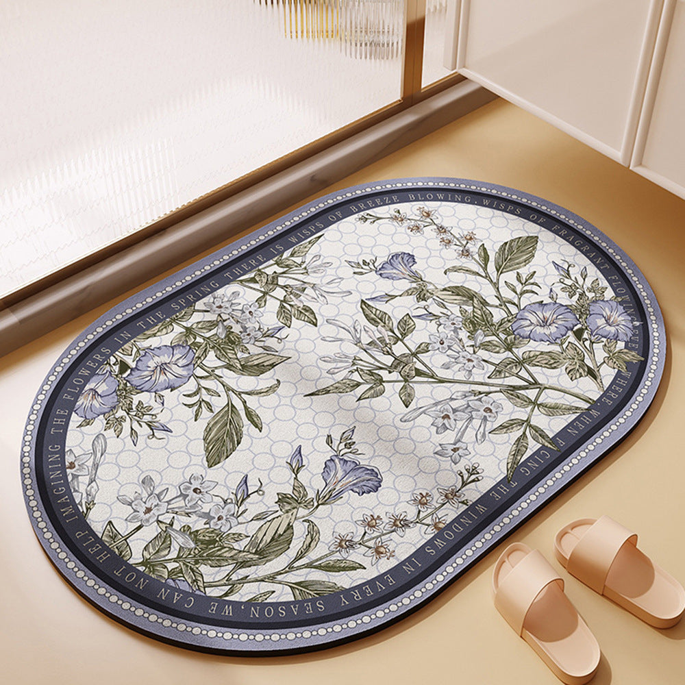 Nordic Flowers Bathroom Mat - Elevato Home E / 15.7x23.6" / 40x60cm Organizer