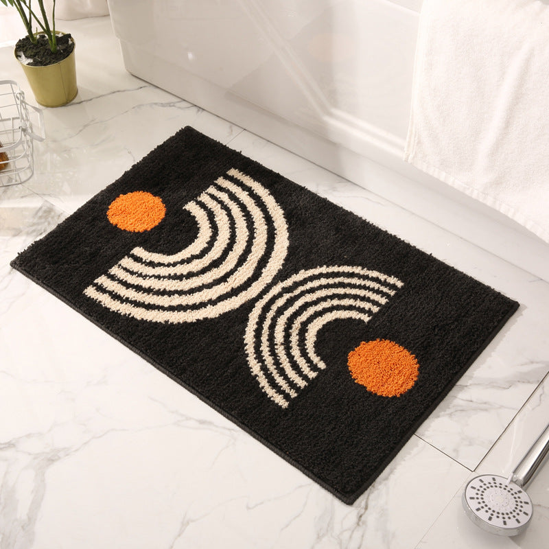 Geometric Pattern Bathroom Mat - Elevato Home Dark Grey / 15.7x23.6" / 40x60cm Organizer