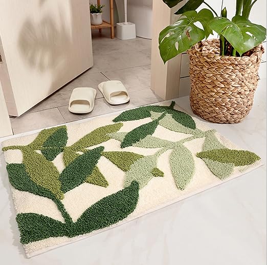 Leaves Pattern Bath Mat - Elevato Home Organizer