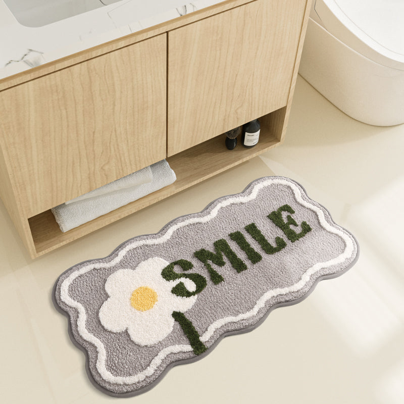 Flower Bathroom Mat - Elevato Home Smile - 15.7x31.5"/40x80CM Organizer