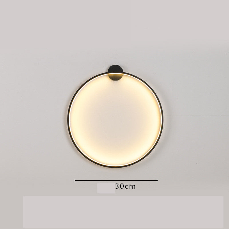 Minimalist Ring Shaped Wall Lamp - Elevato Home Three Color Changing Light / Ordinary Model / 30cm Organizer