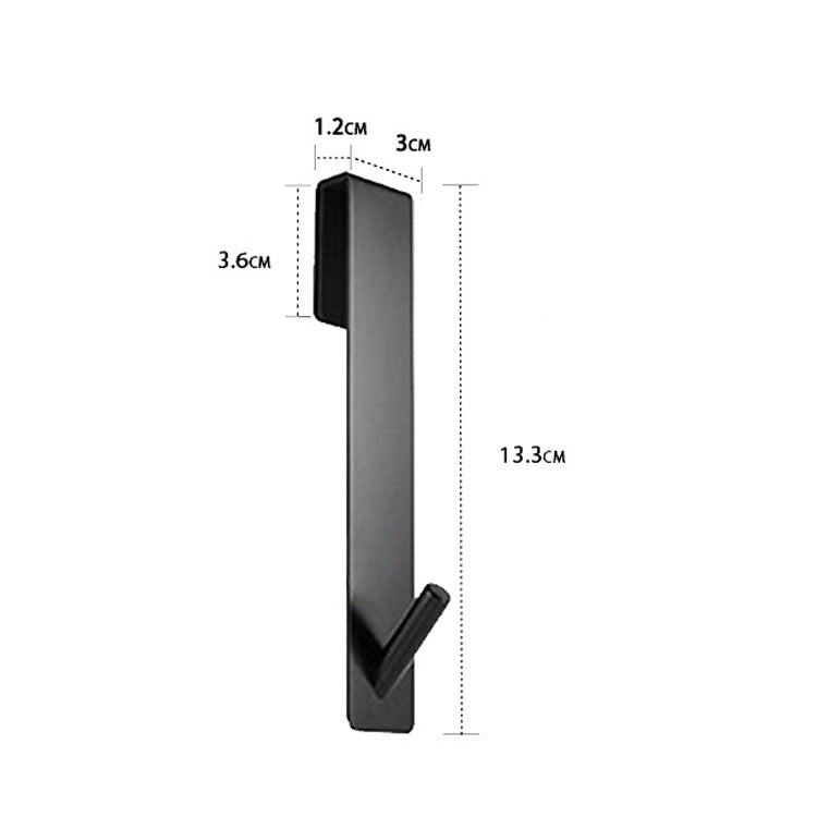 Glass Door Hanger - Elevato Home Black - 13.3cm Organizer