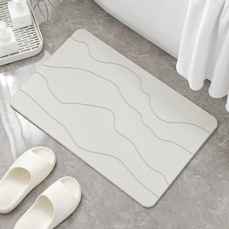 Irregular Stripes Pattern Bathmat - Elevato Home Gray Organizer