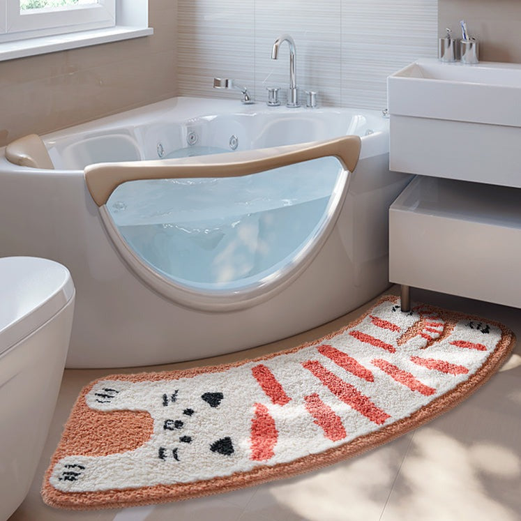 Curved Bathroom Mat - Elevato Home Organizer